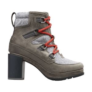 Sorel Blake Lace Women's Quarry Gray Heeled Boots Size 8. EUC. OBO